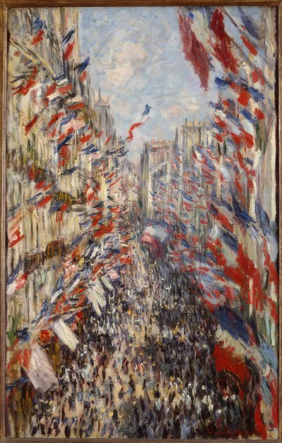 Die Rue Montorgeuil in Paris. Fest am 30. Juni 1878 von Claude Monet