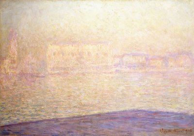 Der Dogenpalast gesehen von San Giorgio Maggiore, 1908 von Claude Monet