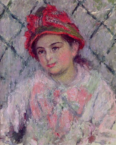 Porträt von Blanche Hoschedé (1864-1947) als junges Mädchen, ca. 1880 von Claude Monet