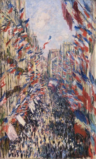 Die Rue Montorgueil in Paris von Claude Monet