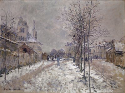 Der schneebedeckte Boulevard de Pontoise in Argenteuil von Claude Monet