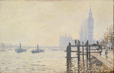 Die Themse unterhalb von Westminster von Claude Monet