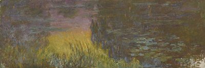 Die Seerosen - Sonnenuntergang von Claude Monet