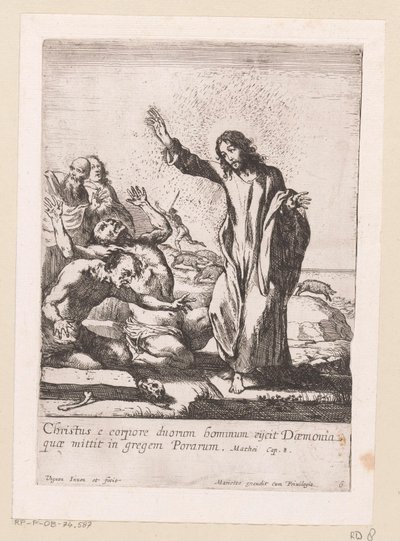 Christus befreit zwei Besessene von Dämonen von Claude Vignon