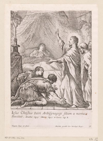 Christus erweckt die Tochter des Jairus von Claude Vignon