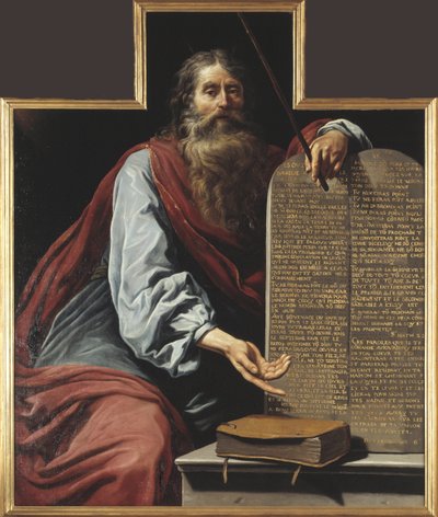 Moses mit den Zehn Geboten von Claude Vignon