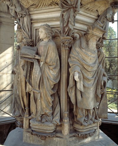 Jeremia und Zacharias, Sockel des Mosesbrunnens (Skulptur) von Claus Sluter