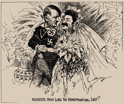 Frage mich, wie lange die Flitterwochen dauern werden, The Washington Star, 1939 von Clifford K. Berryman