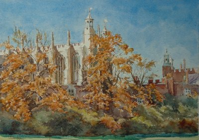 College-Kapelle - Herbstblätter, 2010 von Clive Wilson