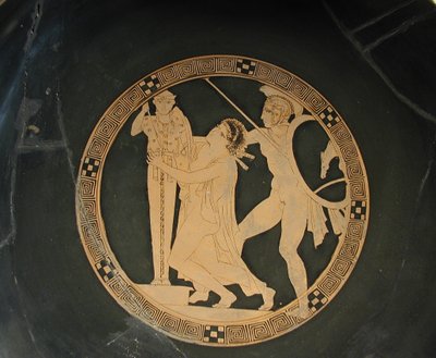 Ajax der Kleine zieht Kassandra vom Palladium, 5. Jh. v. Chr. von Codrus Painter