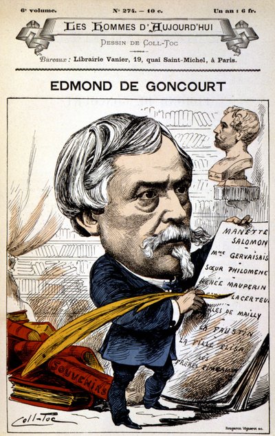Edmond de Goncourt - von Coll-Toc, in „Les Hommes d