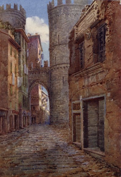 Porta Sovrano, mit dem Haus von Christoph Kolumbus, Genua von Commendator Formilli