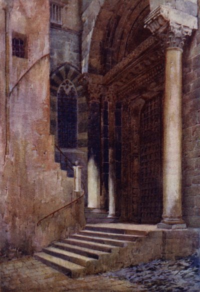 Die Seitentür der Kathedrale von San Lorenzo, Genua von Commendator Formilli