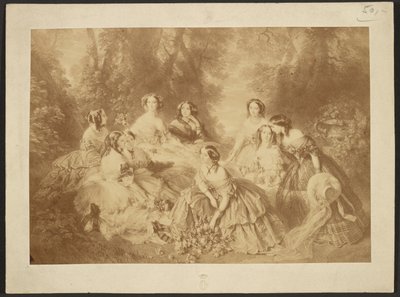 Die Kaiserin Eugénie umgeben von ihren Hofdamen von Franz Xaver Winterhalter von Comte Olympe Aguado