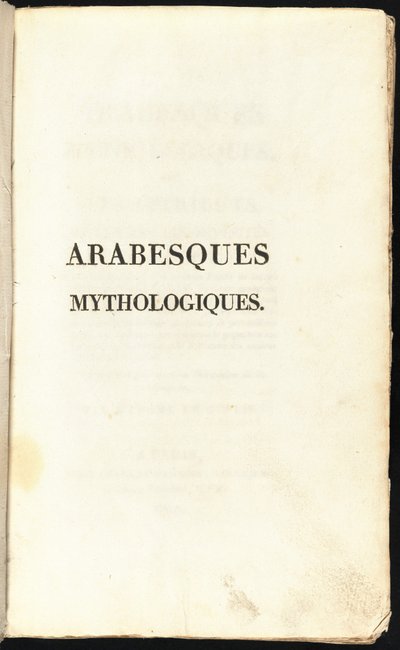 Mythologische Arabesken von Comtesse Stéphanie Félicité de Genlis