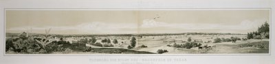 Panorama der Stadt Neu-Braunfels in Texas, aufgenommen von der Südwestseite im Sommer 1847 von Conrad Caspar (after) Rordorf