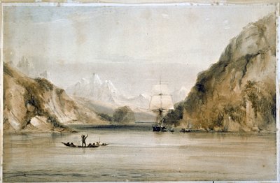 HMS Beagle in den Seewegen von Feuerland von Conrad Martens