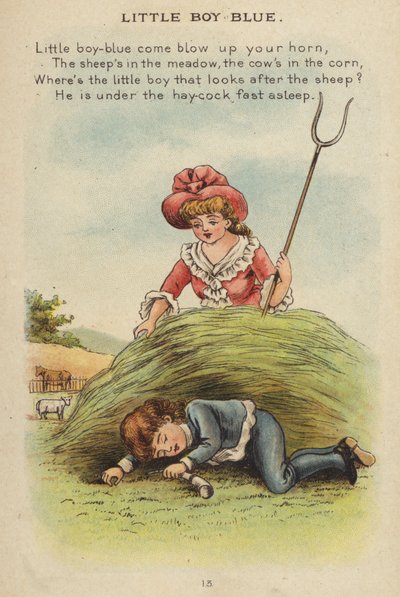 Kinderlied: Kleiner Junge Blau (Chromolithografie) von Constance Haslewood