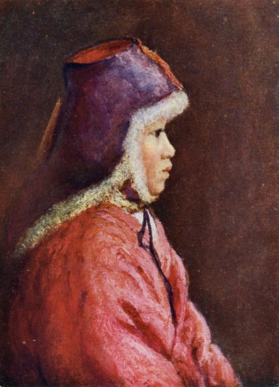 Ein koreanisches Mädchen im Winterkleid von Constance J.D. Coulson