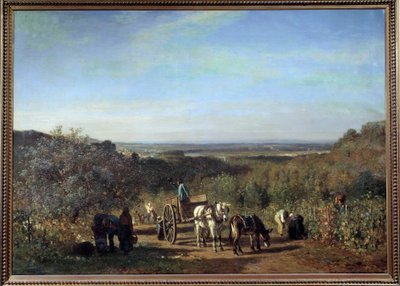 Ernte an den Ufern der Seine in Suresnes Gemälde von Constant Troyon (1810-1865) 19. Jahrhundert Paris, Musée d