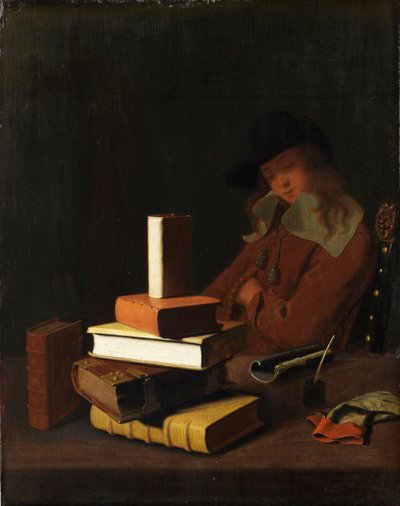 Der schlafende Student, 1663 von Constantin Verhout or Voorhout