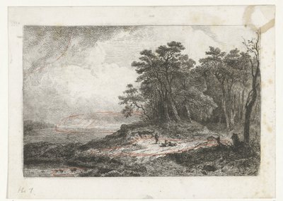 Landschaft mit Hirte von Constantinus Cornelis Huysmans