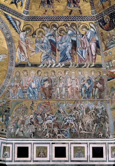 Das Jüngste Gericht - Detail der Mosaiken, ca. 1270 von Coppo di Marcovaldo