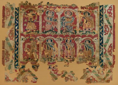 Textilfragmente in Gobelinweberei, 6. - 8. Jahrhundert von Coptic Coptic