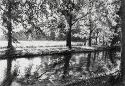 Friedliche Flussreflexionen von Corné Akkers