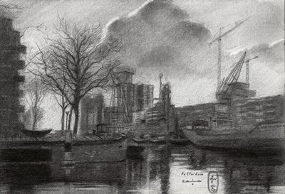 Rotterdam Winterhafenskizze von Corné Akkers