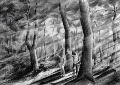 Sonnendurchflutete Waldfiguren von Corné Akkers