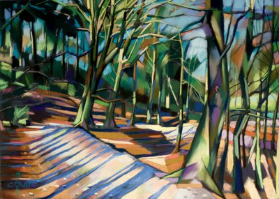 Sonniger Waldweg von Corné Akkers