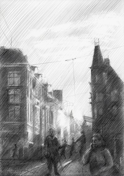 Städtische Straßenskizze von Corné Akkers