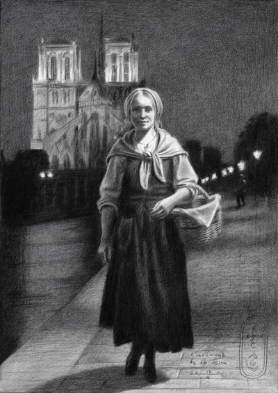 Frau Notre Dame Nacht von Corné Akkers