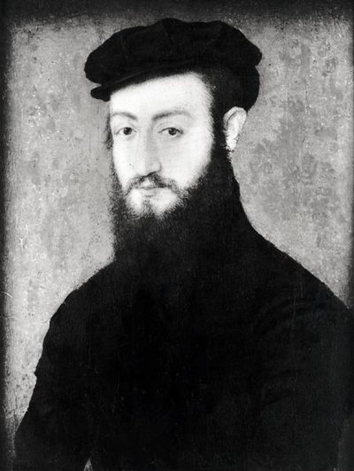 Porträt eines Gentlemans von Corneille de Lyon attr. to Corneille de Lyon attr. to