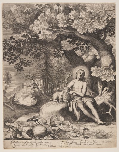 Johannes der Täufer in einer Landschaft von Cornelis Bloemaert