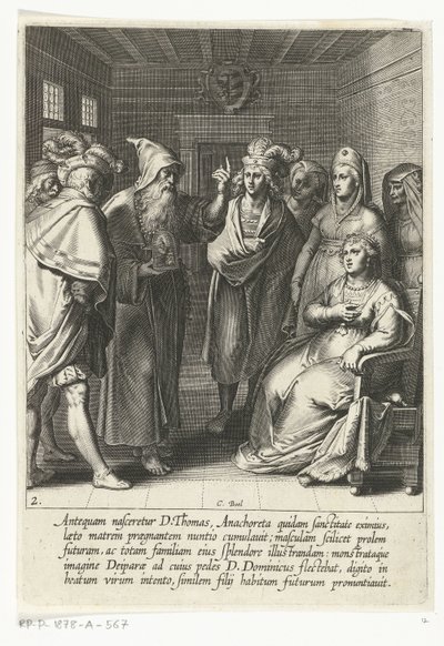 Prophezeiung an die Mutter von Thomas von Aquin von Cornelis Boel