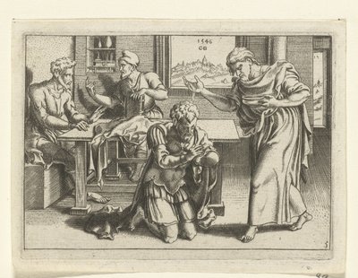 Ananias tauft Paulus von Cornelis Bos