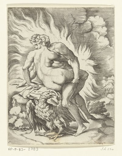 Jupiter und Aegina von Cornelis Bos