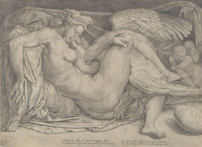 Leda und der Schwan, 1544-66 von Cornelis Bos