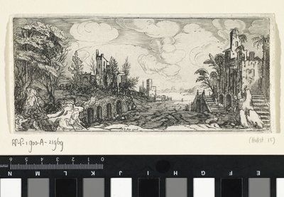 Hügelige Landschaft mit Blick auf einen Fluss von Cornelis Claesz van Wieringen (possibly)