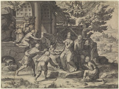 Anbetung der Hirten von Cornelis Cort