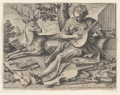 Das Gehör (De vijf zintuigen) von Cornelis Cort