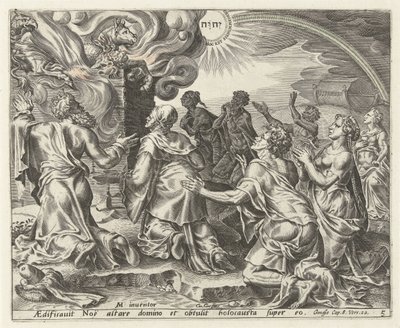 Das Opfer von Noah von Cornelis Cort