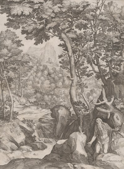 St. Onuphrius in der Wüste von Cornelis Cort