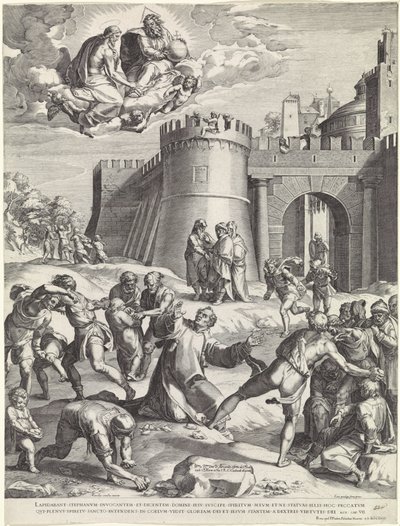 Steinigung des Heiligen Stephanus von Cornelis Cort