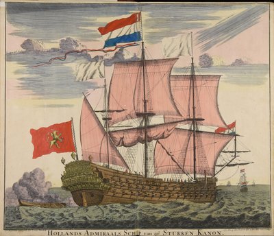 Holländisches Admiralschiff mit 96 Kanonen von Cornelis Danckerts