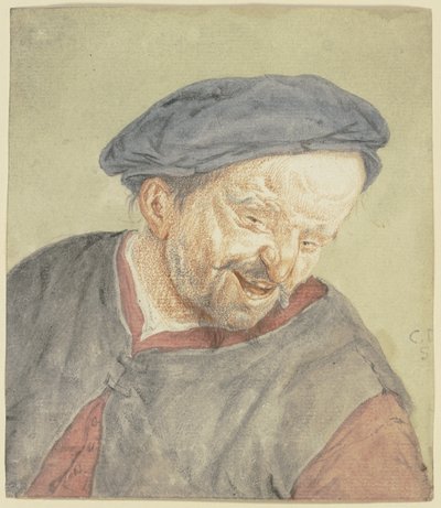 Brustbild eines sich nach rechts beugenden Bauern von Cornelis Dusart