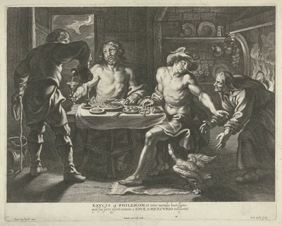 Jupiter und Merkur im Haus von Philemon und Baucis von Cornelis Galle (I)
