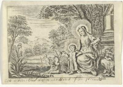 Heilige Familie mit Johannes dem Täufer von Cornelis Galle (II)